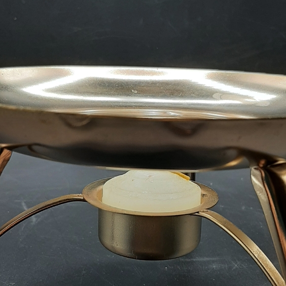 Vintage Inland Glass Atomic Glass Coffee Carafe With Lid & Candle Warmer Stand - Picture 8 of 8